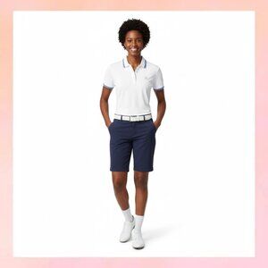 RLX Ralph Lauren White Polo Shirt - Size Medium - Classic and Stylish